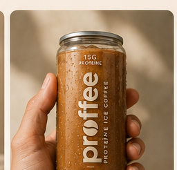 Proffee can in hand