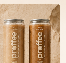Two Proffee cans side by side
